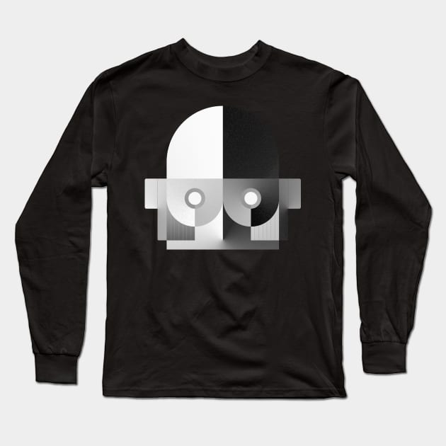 Robot Head No.06 Long Sleeve T-Shirt by oksalyesilok